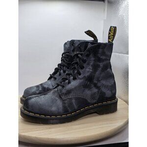 Dr. Martens 1460 Pascal Tie Dye Printed Suede Black 8 Eye Boots Women’s Size 6